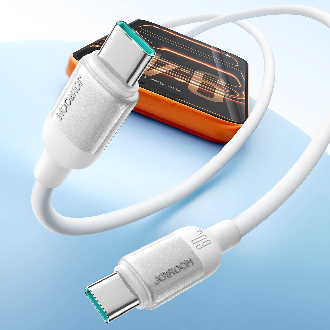 Dátový a nabíjací kábel USB-C - USB-C Joyroom S-A62 Lively, 60W, 1,2 m, biely