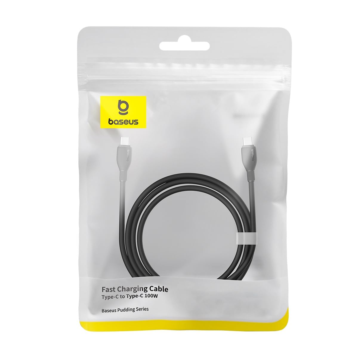 Dátový a nabíjací kábel USB-C - USB-C Baseus Pudding, 100W, 1.2m, Čierny P10355702111-00