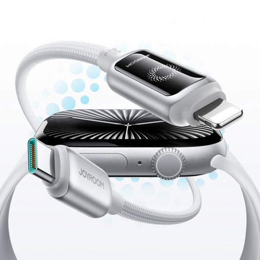 Dátový a nabíjací kábel USB-C - Lightning Joyroom S-A55 StarFlight Display, 30W, 1.2m, Biela