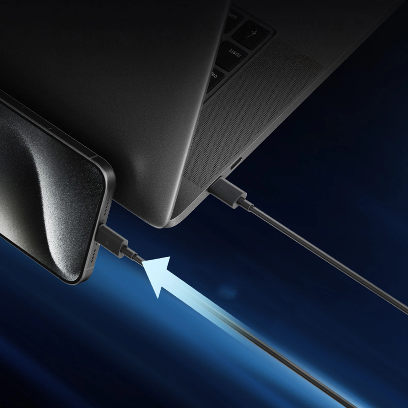 Dátový a nabíjací kábel USB-C - USB-C Cuktech, 240W, 1.5m, Čierny CKCTC615NCBK