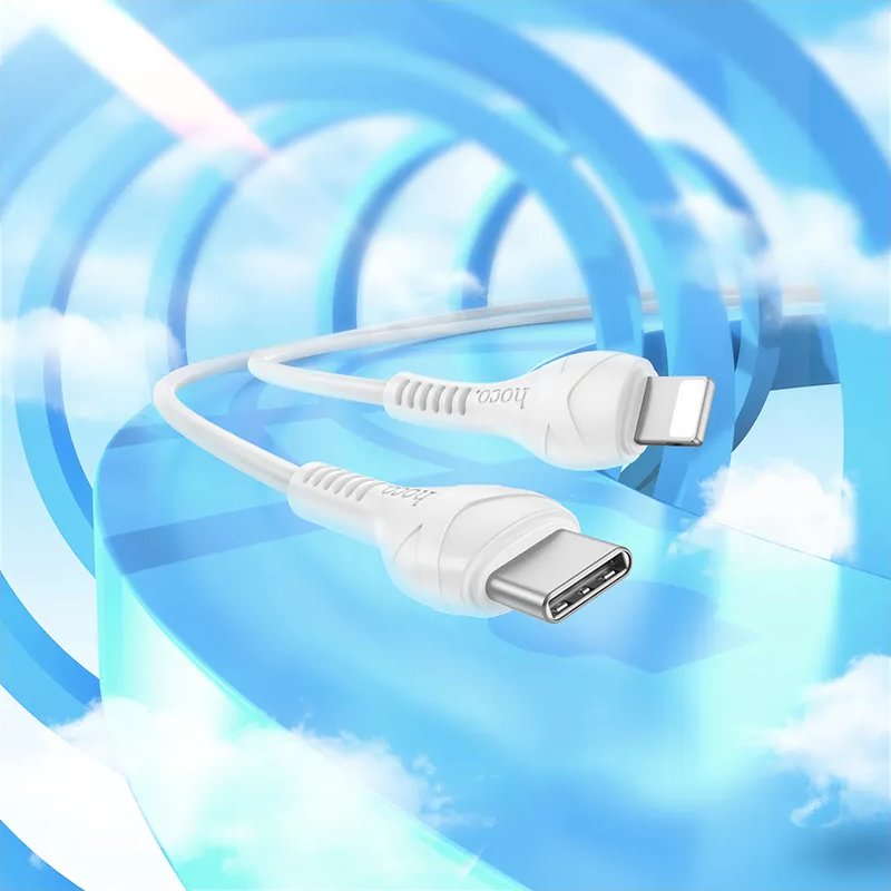 Dátový a nabíjací kábel USB-C - Lightning HOCO X37, 27W, 1m, Biely
