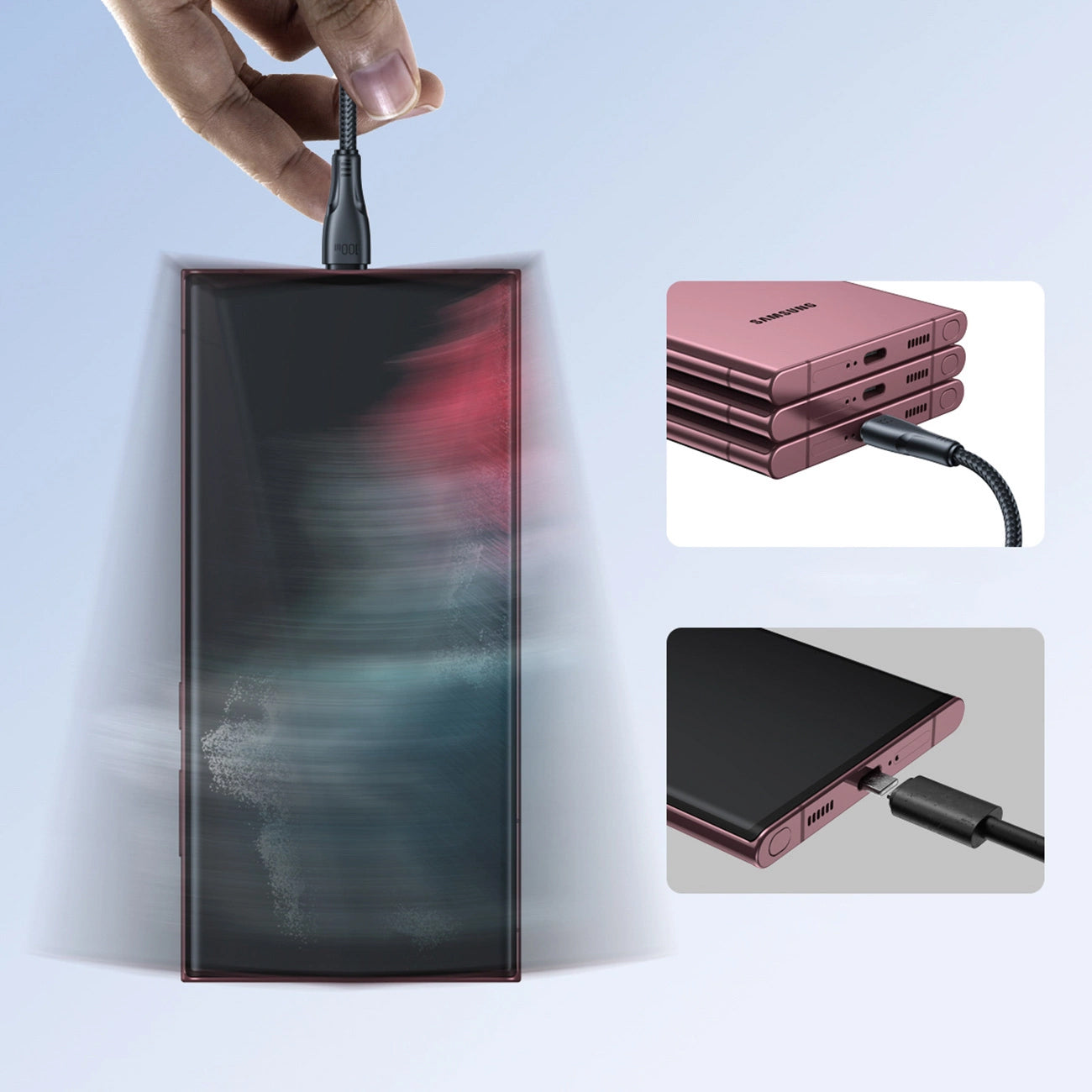 Dátový a nabíjací kábel USB-C - USB-C Joyroom S-A11, 60W, 0.25m, čierny