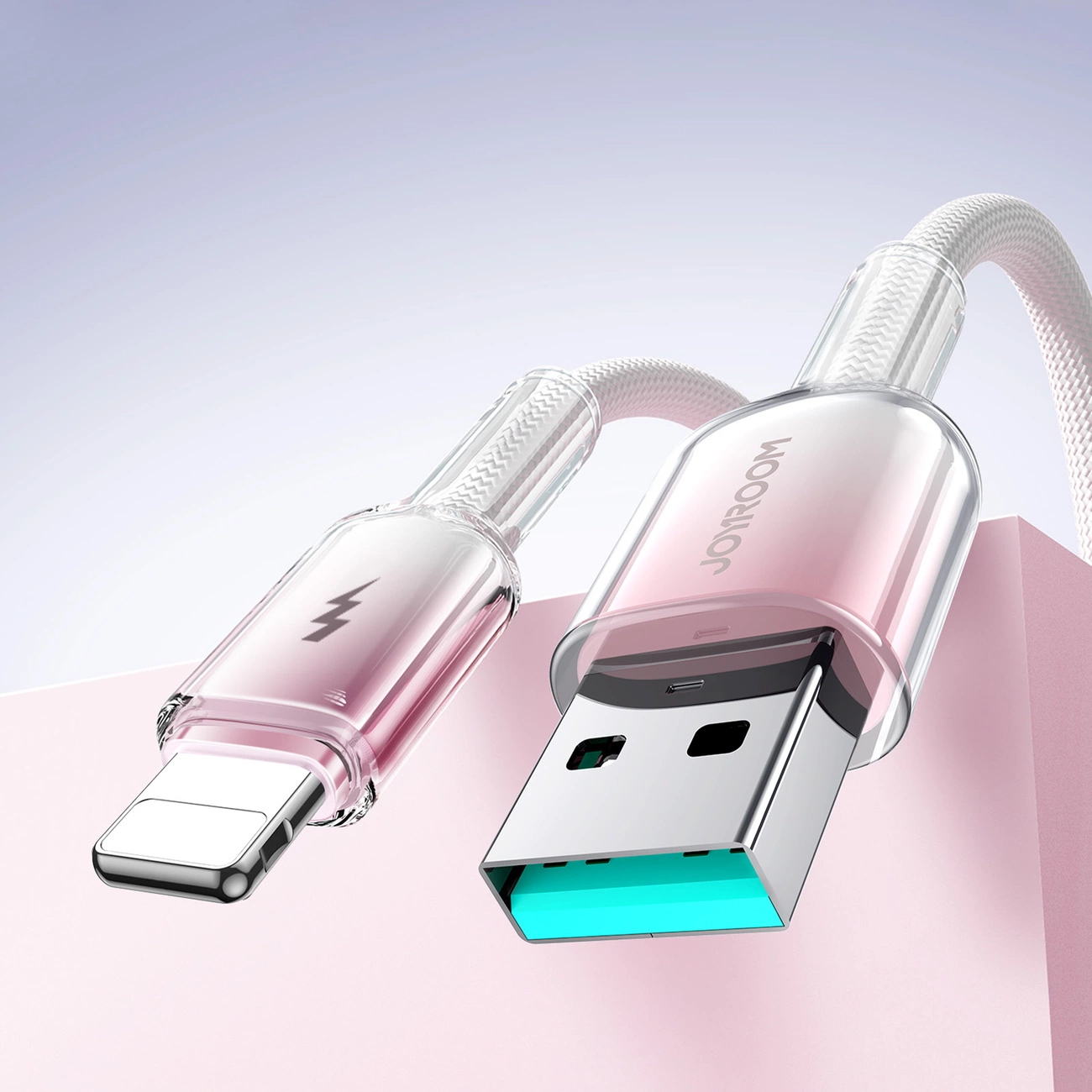 Dátový a nabíjací kábel USB-A - Lightning Joyroom S-A42, 18W, 1,2 m, biely