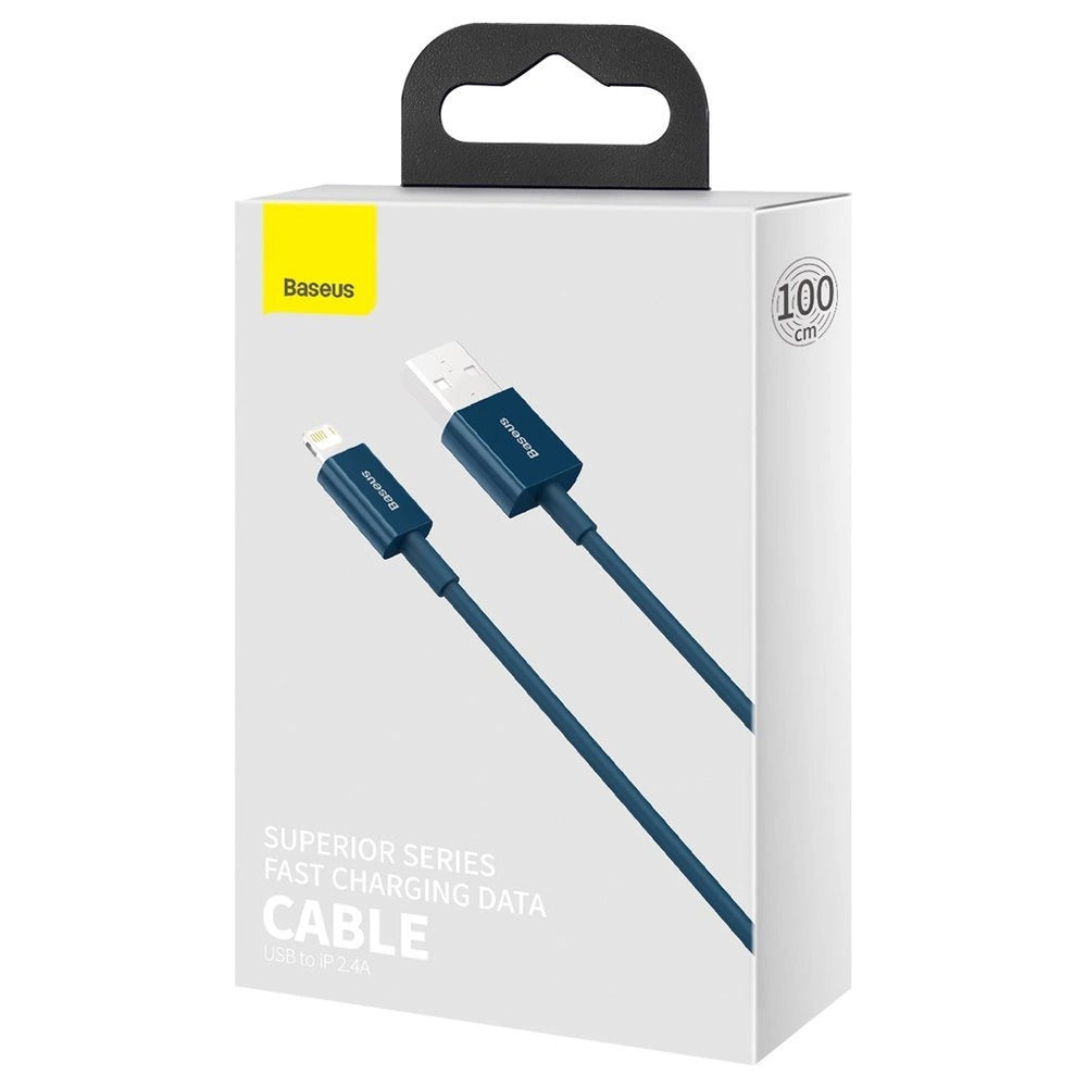 Dátový a nabíjací kábel USB-A - Lightning Baseus Superior Series, 20 W, 1 m, modrý CALYS-A03