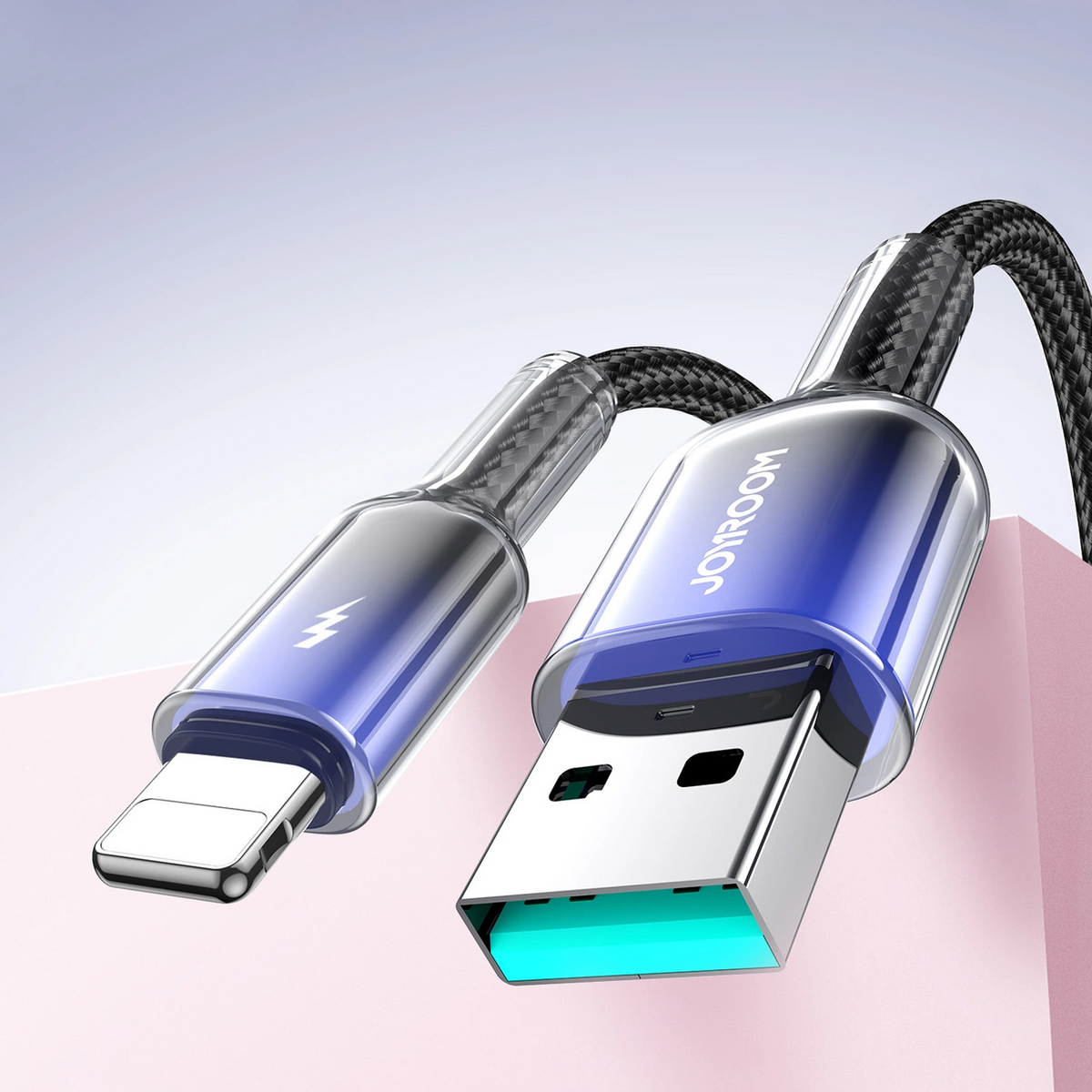 Dátový a nabíjací kábel USB-A - Lightning Joyroom S-A42, 18W, 1,2 m, čierny