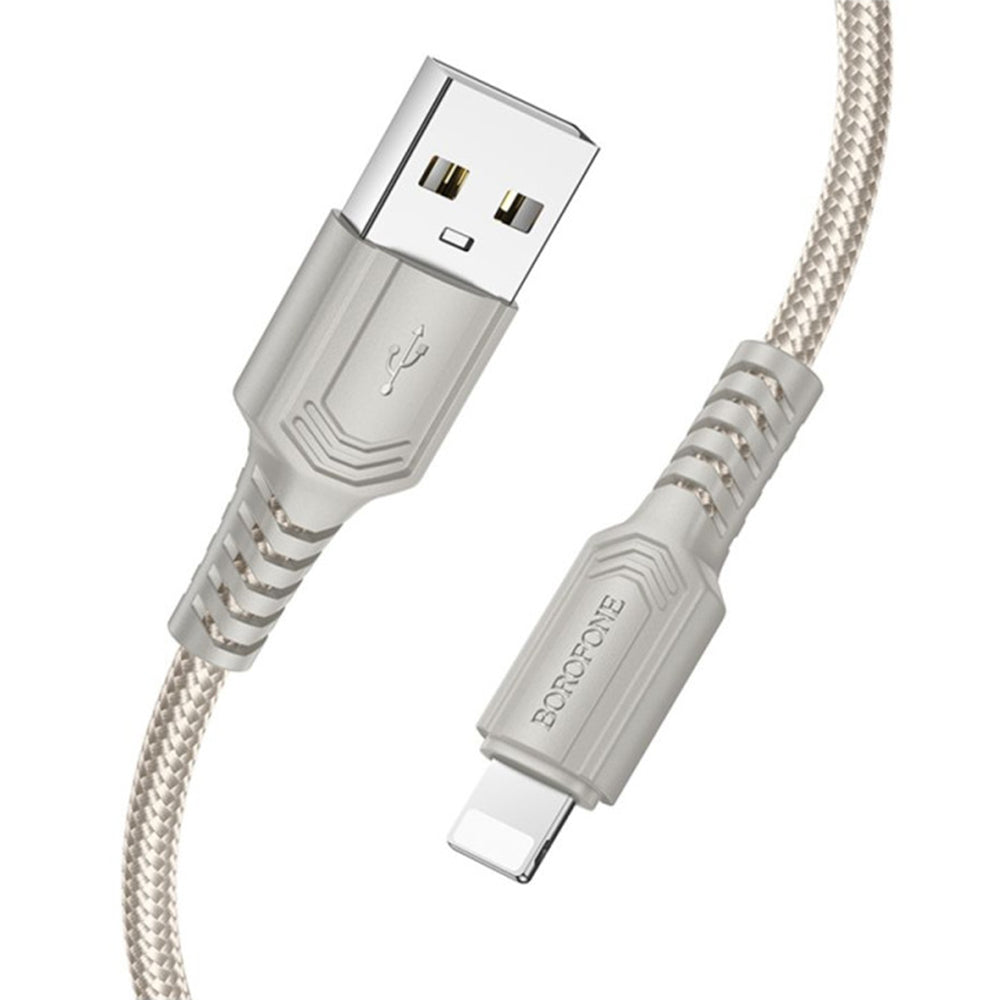 Dátový a nabíjací kábel USB-A - Lightning Borofone BX116 Certain, 18W, 1m, čierny