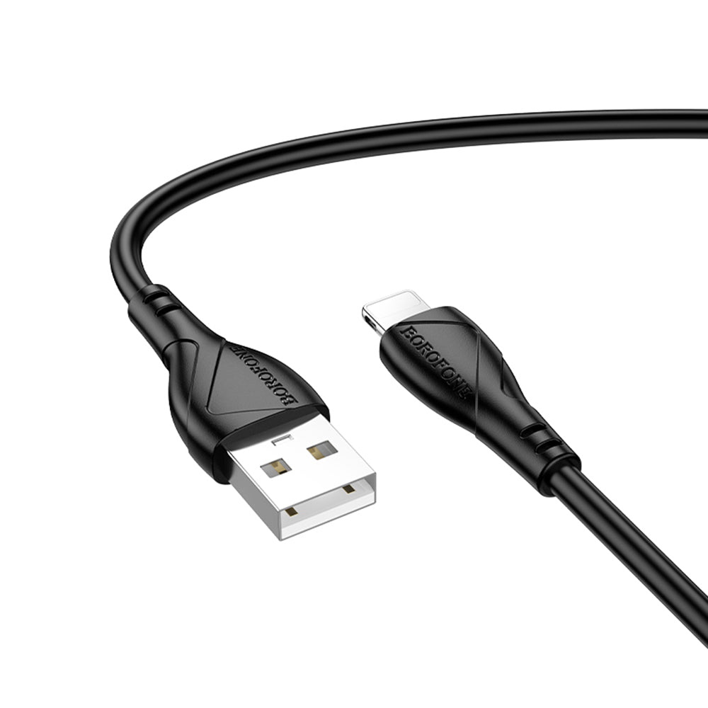 Dátový a nabíjací kábel USB-A - Lightning Borofone BX121 Energy, 18W, 1m, čierny