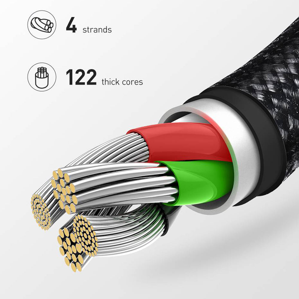 Dátový a nabíjací kábel USB-A - Lightning ColorWay CW-CBUL004, 18W, 1m, čierny