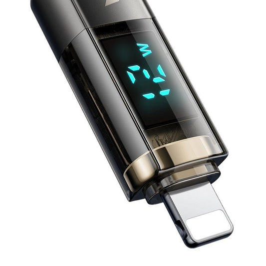 Dátový a nabíjací kábel USB-A - Lightning McDodo CA-3620 Display Auto Power Off, 18W, 1.2m, čierny