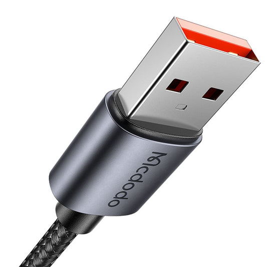 Dátový a nabíjací kábel USB-A - Lightning McDodo CA-6490 Display, 18W, 1.2m, čierny