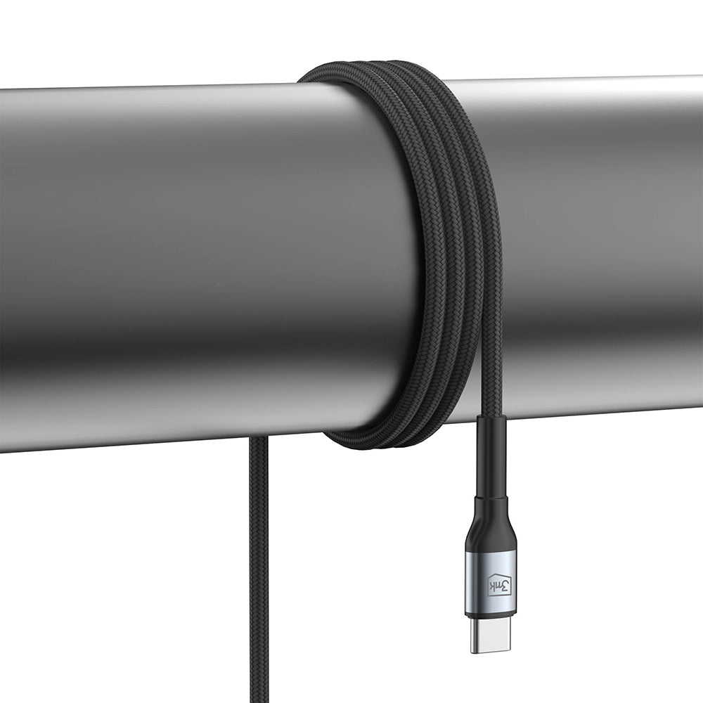 Dátový a nabíjací kábel USB-A - USB-C 3MK Hyper N, 18W, 2m, čierny