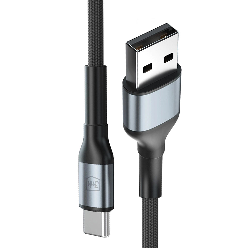 Dátový a nabíjací kábel USB-A - USB-C 3MK Hyper N, 18W, 2m, čierny