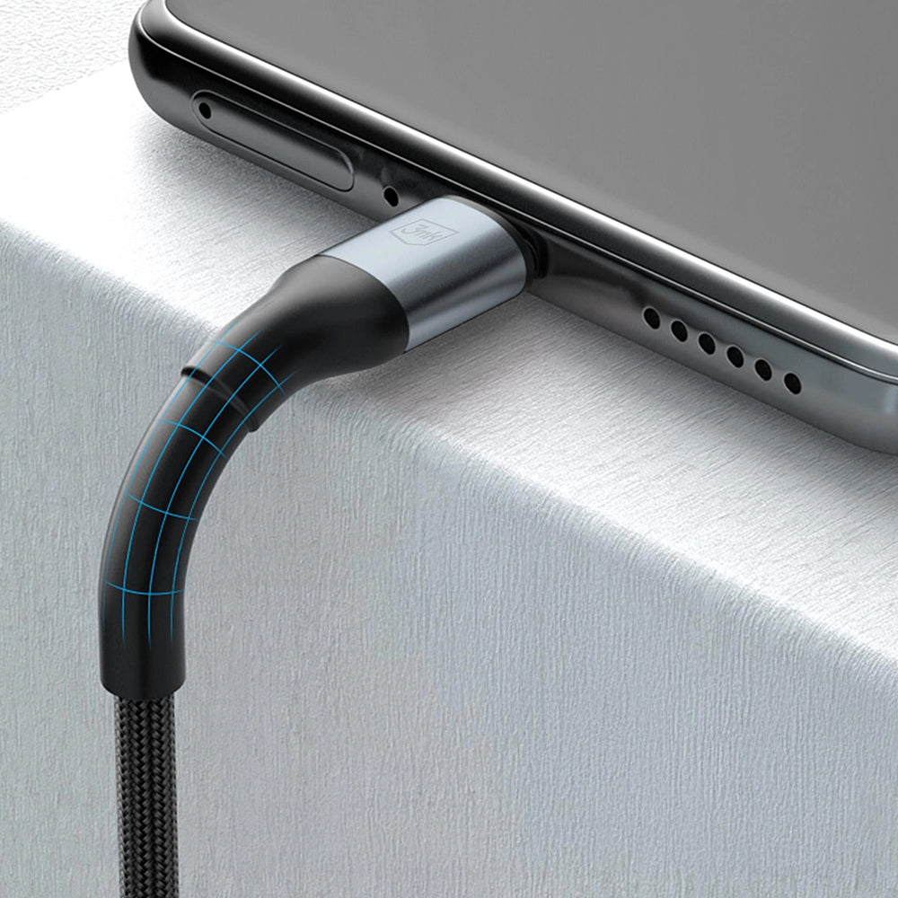 Dátový a nabíjací kábel USB-A - USB-C 3MK Hyper N, 18W, 2m, čierny