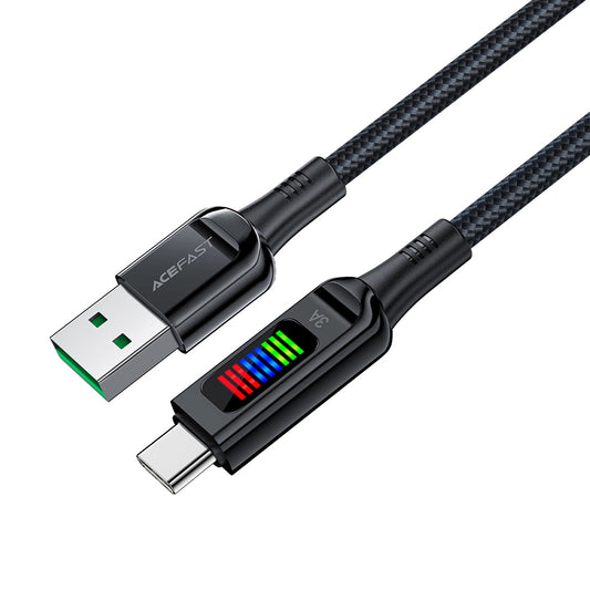 Dátový a nabíjací kábel USB-A - USB-C Acefast C7-04, 18W, 1.2m, čierny