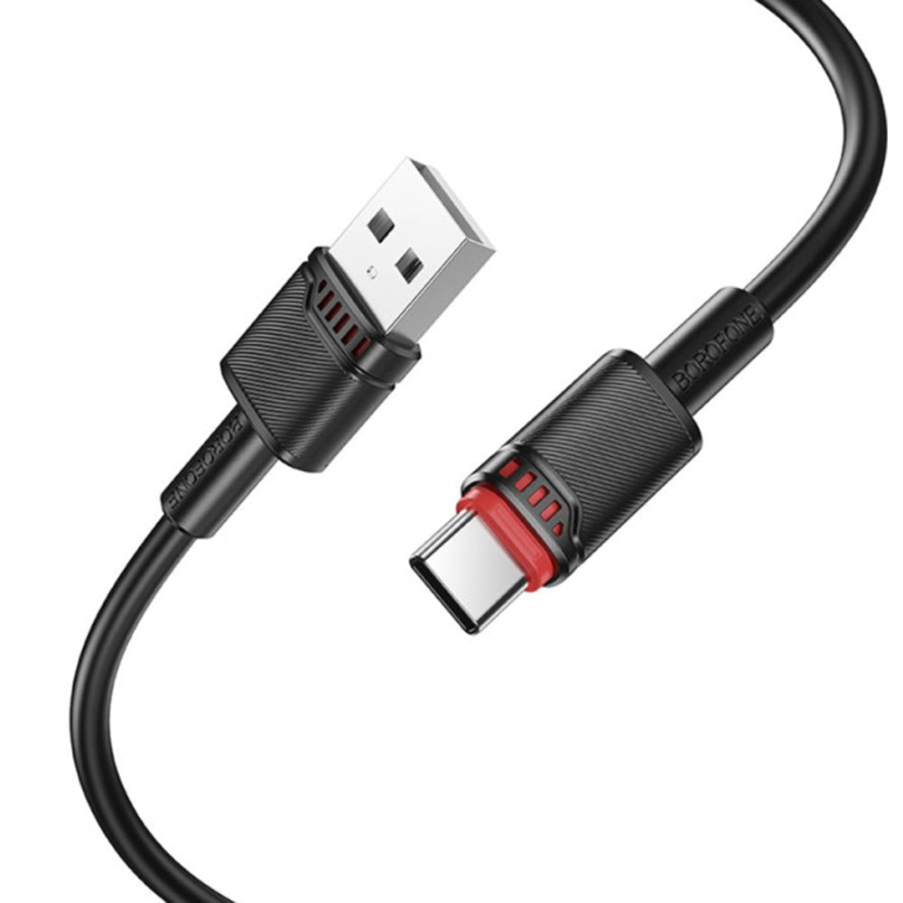 Dátový a nabíjací kábel USB-A - USB-C Borofone BX110 Beneficio, 18W, 1m, Biela