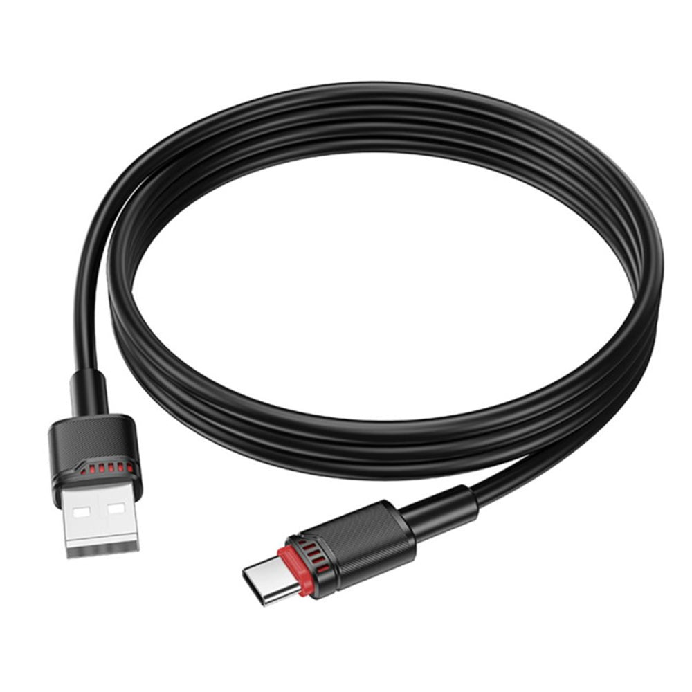Dátový a nabíjací kábel USB-A - USB-C Borofone BX110 Beneficio, 18W, 1m, čierny