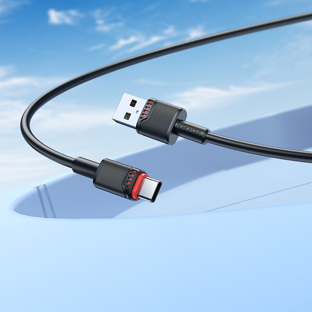 Dátový a nabíjací kábel USB-A - USB-C Borofone BX110 Beneficio, 18W, 1m, čierny