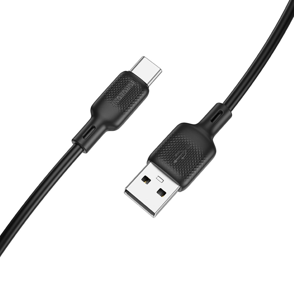 Dátový a nabíjací kábel USB-A - USB-C Borofone BX113 Lenny, 18W, 2m, čierny
