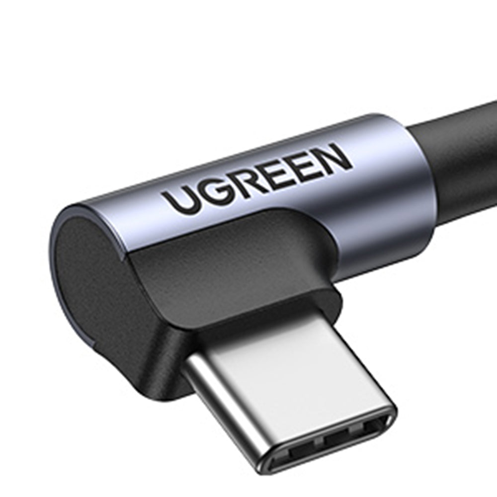 Dátový a nabíjací kábel USB-A - USB-C UGREEN US284 Angled, 18W, 0.5m, Sivý