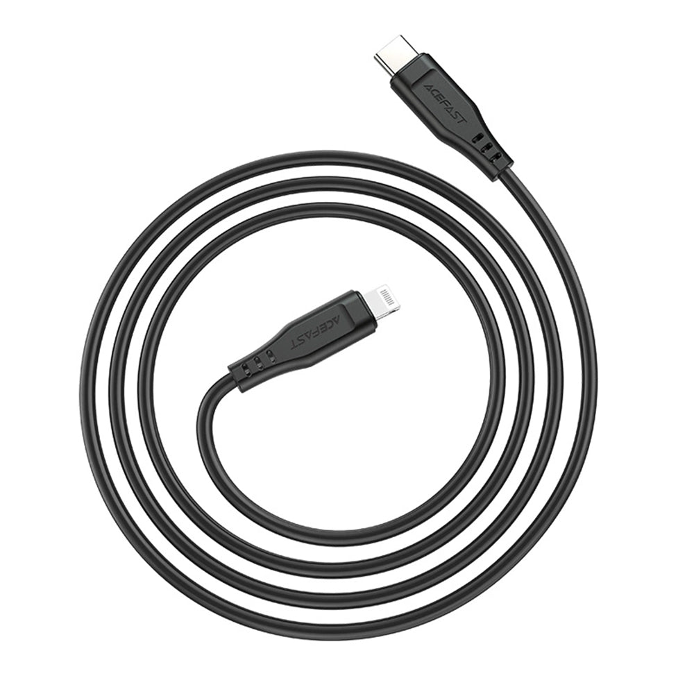 Dátový a nabíjací kábel USB-C - Lightning Acefast C3-01, 30W, 1.2m, Čierny