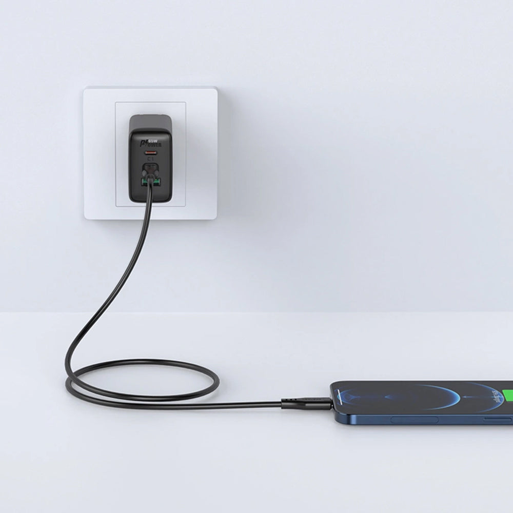 Dátový a nabíjací kábel USB-C - Lightning Acefast C3-01, 30W, 1.2m, Čierny