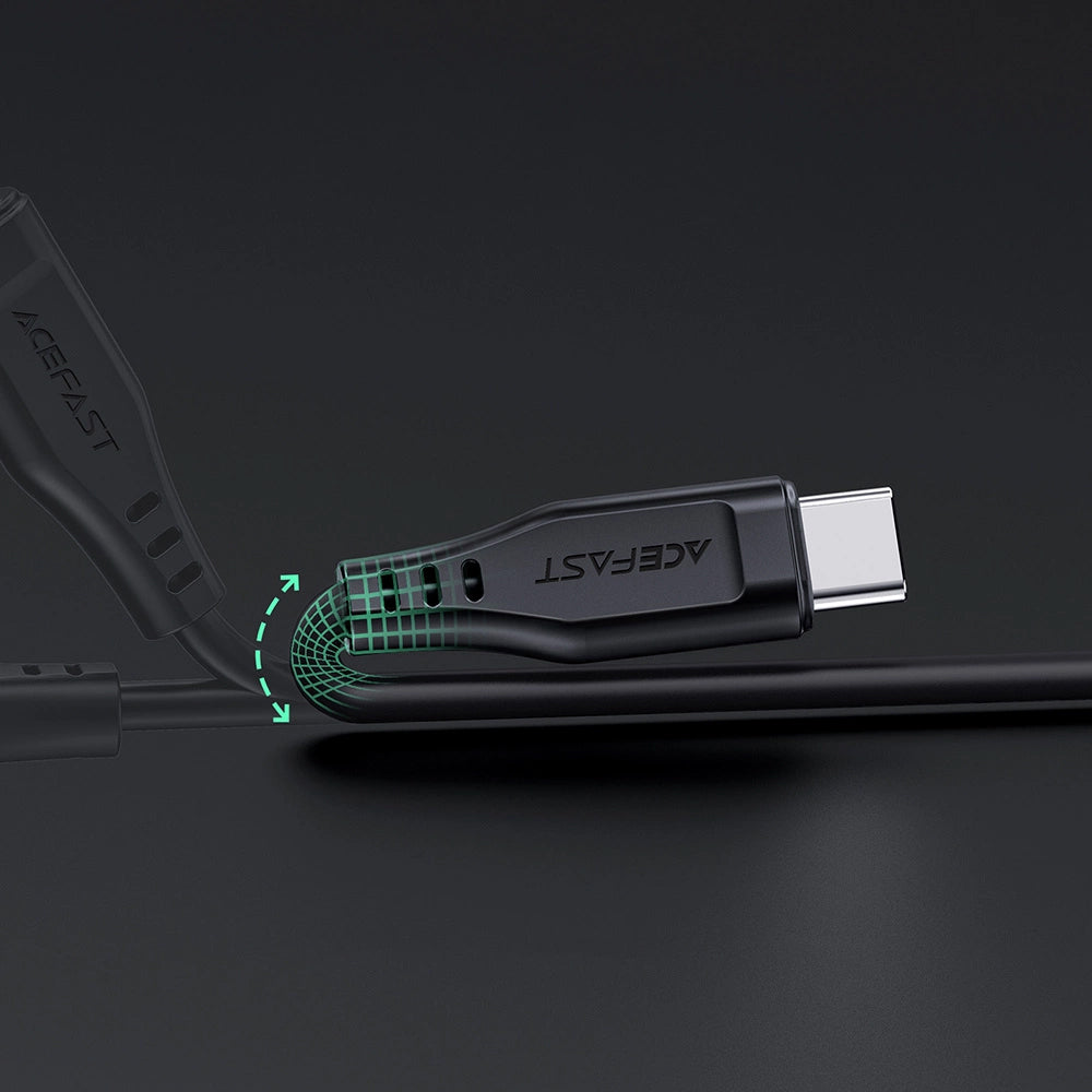 Dátový a nabíjací kábel USB-C - Lightning Acefast C3-01, 30W, 1.2m, Čierny
