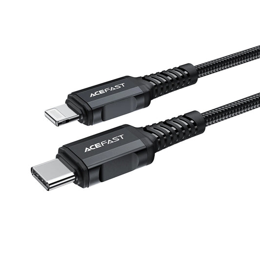 Dátový a nabíjací kábel USB-C - Lightning Acefast C4-01, 30W, 1.8m, čierny