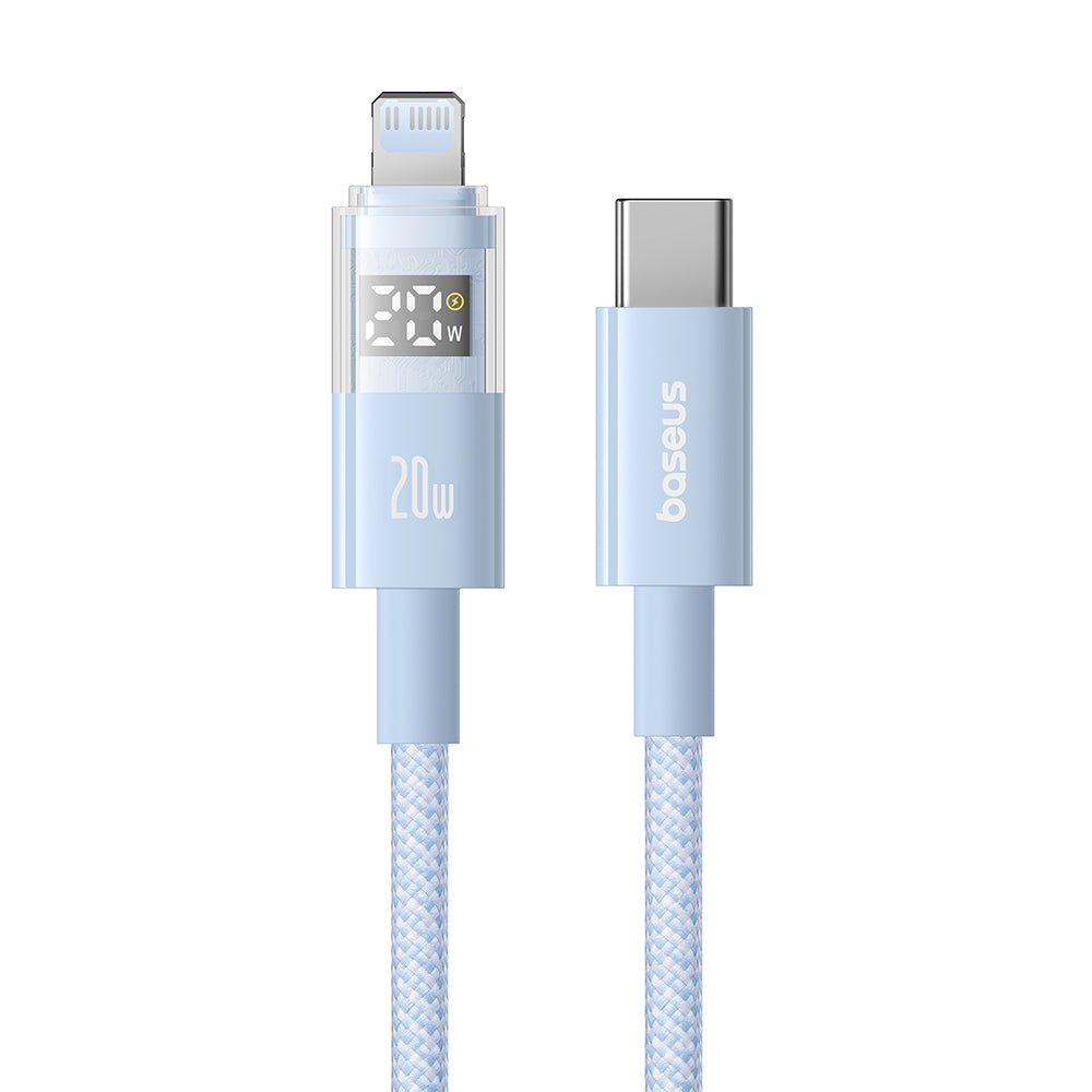 Dátový a nabíjací kábel USB-C - Lightning Baseus Display 2, 20W, 2m, Modrý P10382703311-01