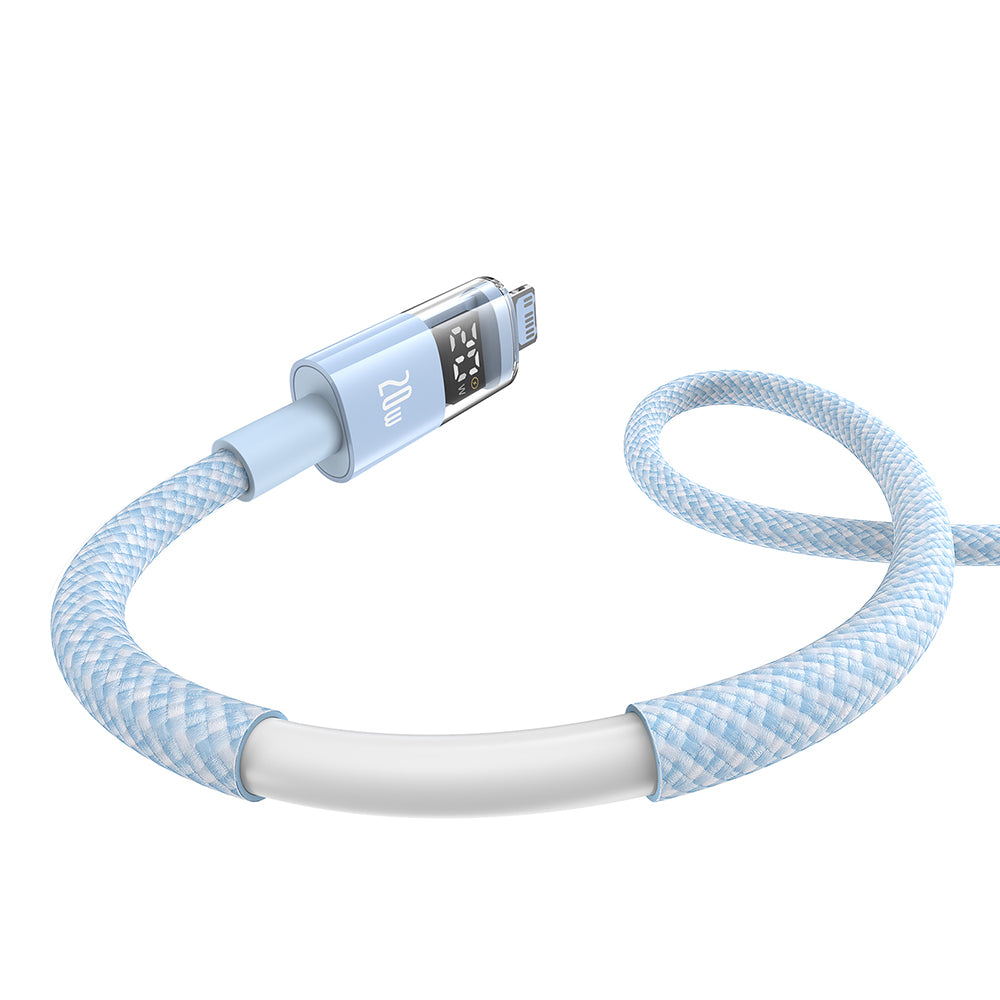 Dátový a nabíjací kábel USB-C - Lightning Baseus Display 2, 20W, 2m, Modrý P10382703311-01
