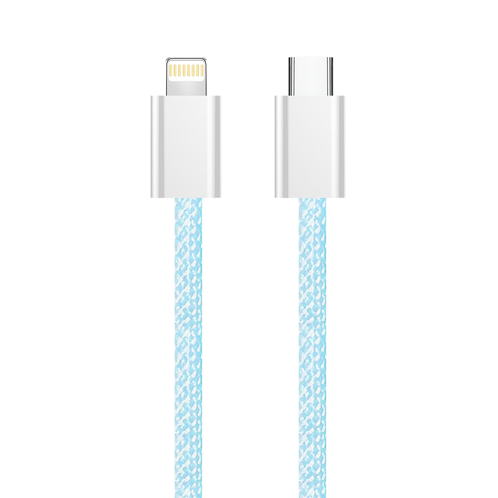 Dátový a nabíjací kábel USB-C - Lightning ColorWay CW-CBPDCL061, 27W, 1m, Modrý