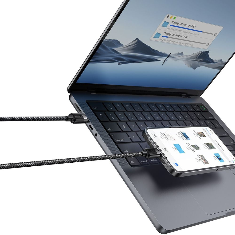 Dátový a nabíjací kábel USB-C - Lightning McDodo CA-2010 Self Winding, 36W, 1.2m, čierny