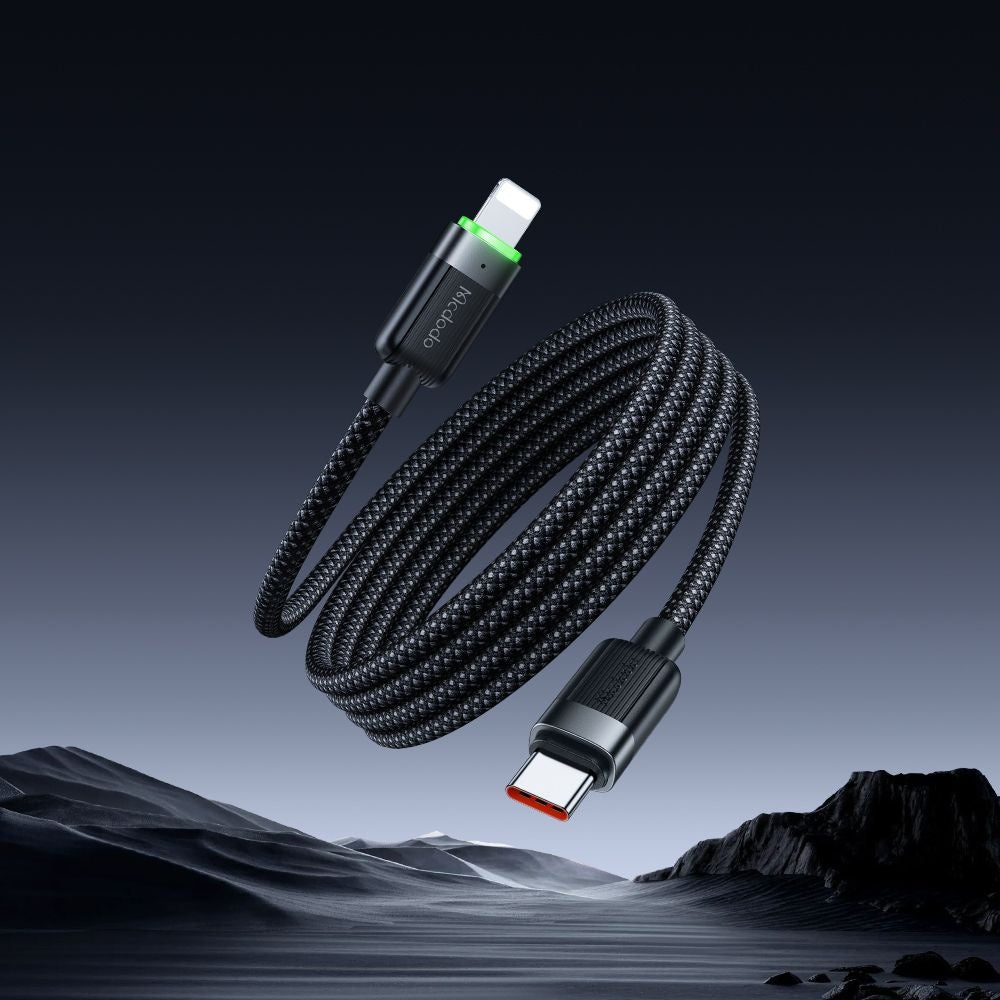 Dátový a nabíjací kábel USB-C - Lightning McDodo CA-2010 Self Winding, 36W, 1.2m, čierny