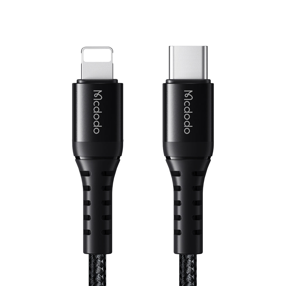 Dátový a nabíjací kábel USB-C - Lightning McDodo CA-5631, 36W, 1m, čierny