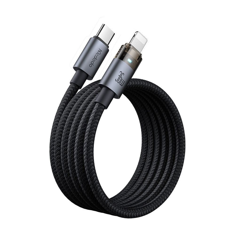 Dátový a nabíjací kábel USB-C - Lightning McDodo CA-6940, 36W, 1.2m, Čierny