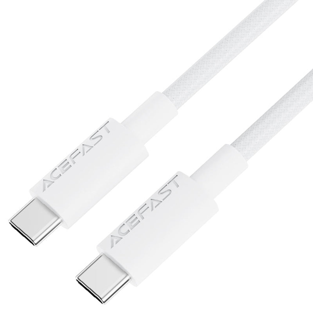 Dátový a nabíjací kábel USB-C - USB-C Acefast C18-03, 60W, 1.2m, Biela