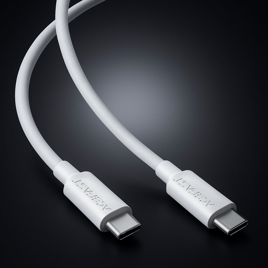 Dátový a nabíjací kábel USB-C - USB-C Acefast C18-03, 60W, 1.2m, Biela