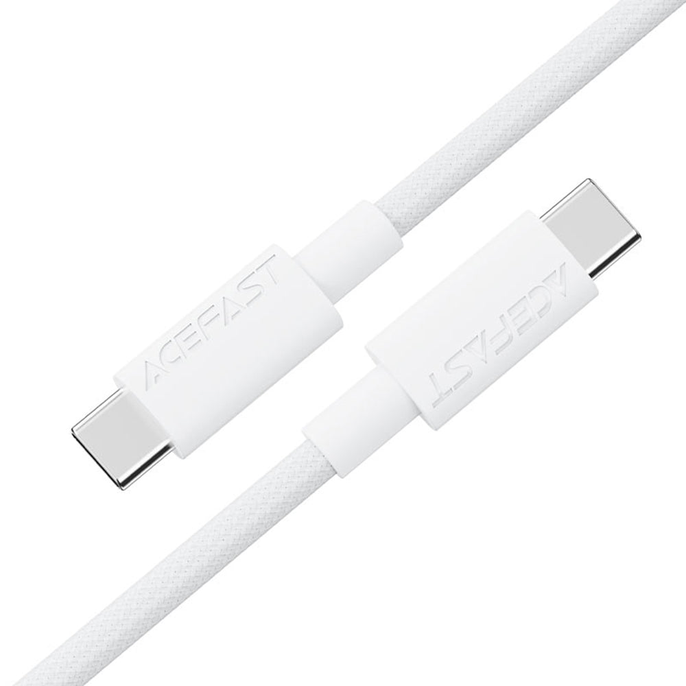 Dátový a nabíjací kábel USB-C - USB-C Acefast C18-03, 60W, 1.2m, Biela