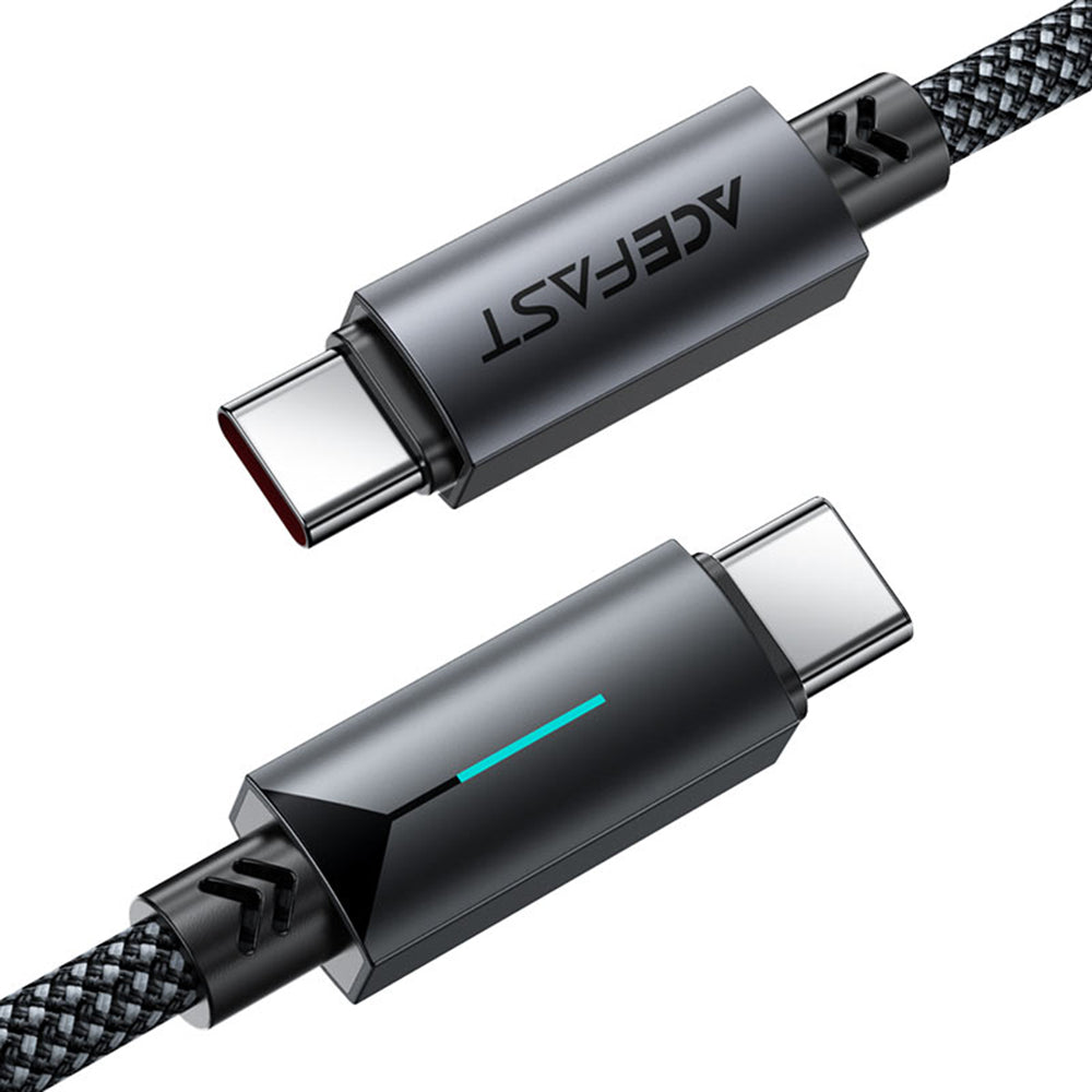 Dátový a nabíjací kábel USB-C - USB-C Acefast C19-03, 60W, 1.2m, čierny