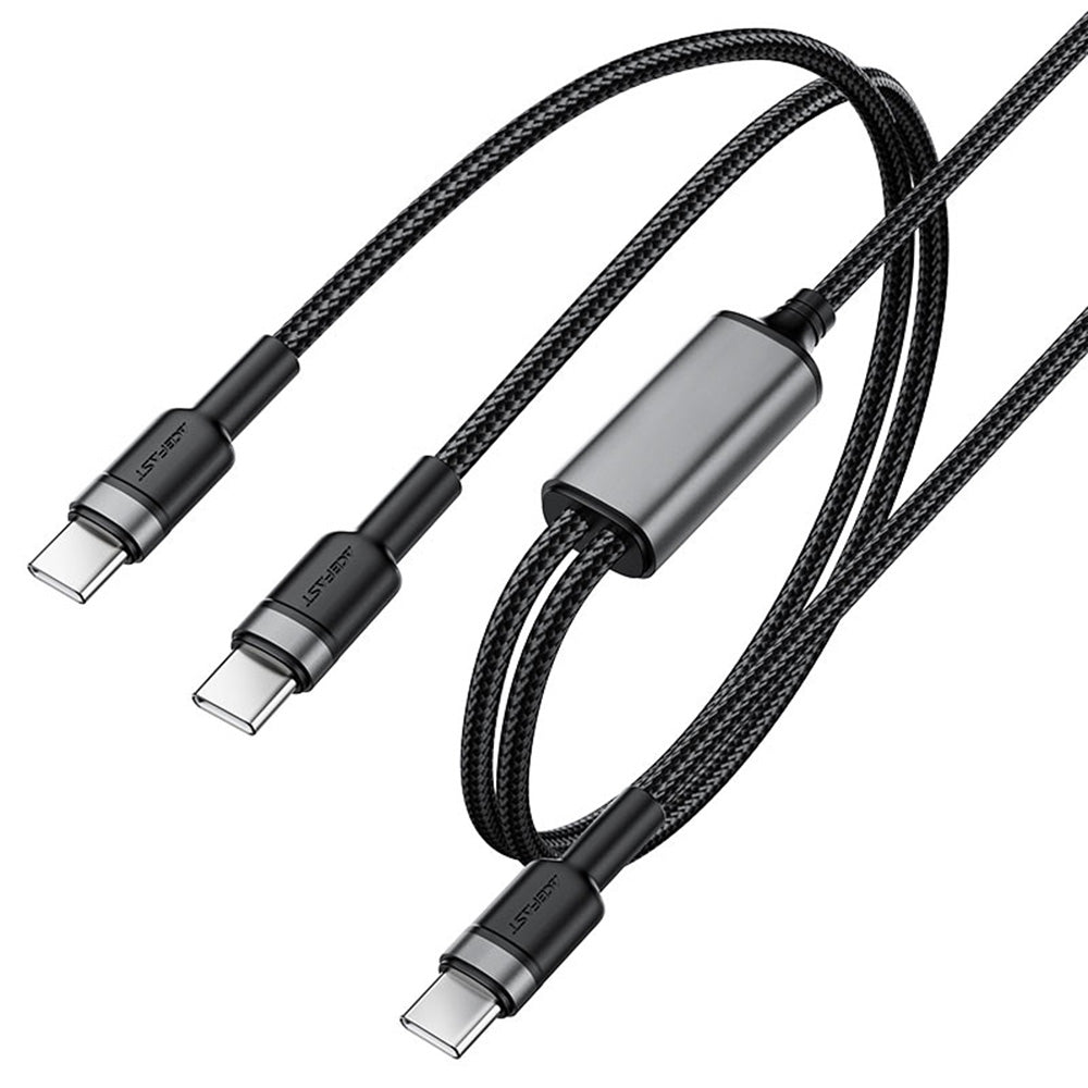 Dátový a nabíjací kábel USB-C - 2 x USB-C Acefast C22-02, 100W, 1.25m, čierny