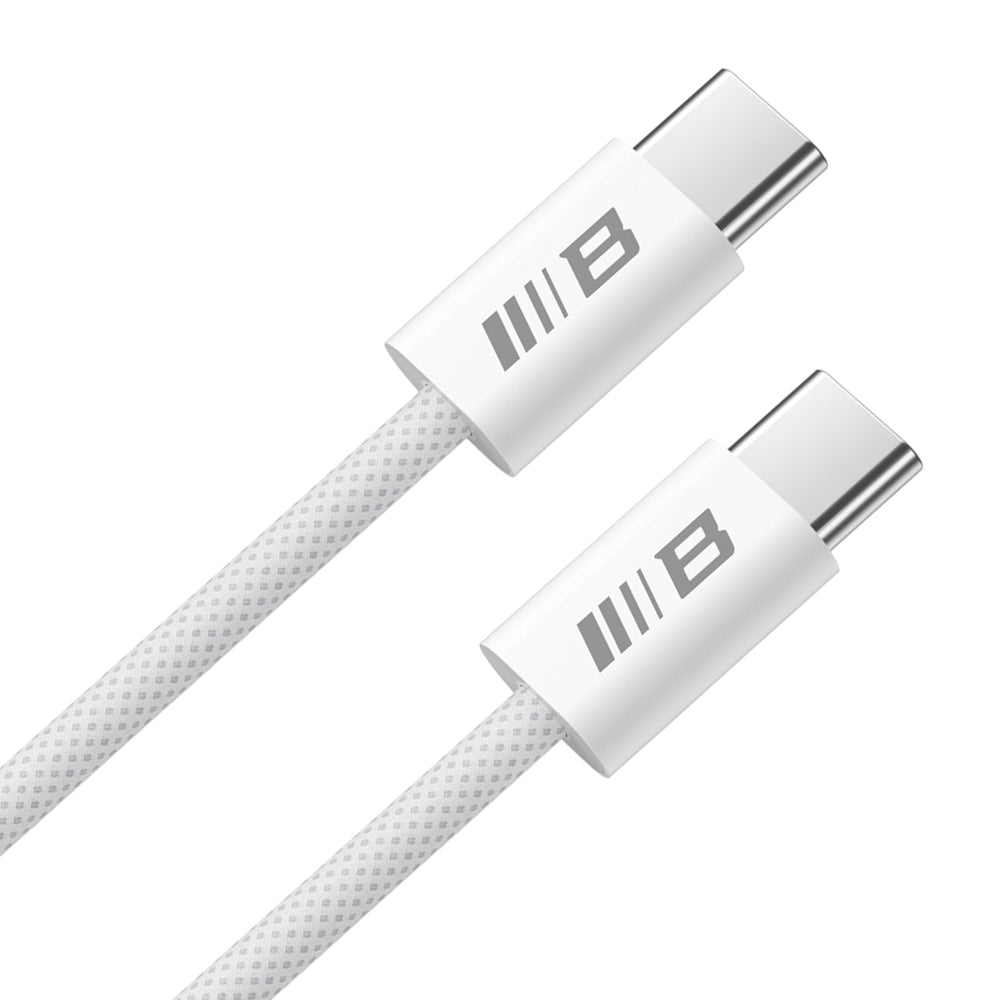 Dátový a nabíjací kábel USB-C - USB-C Blueo, 100W, 1.2m, Biela