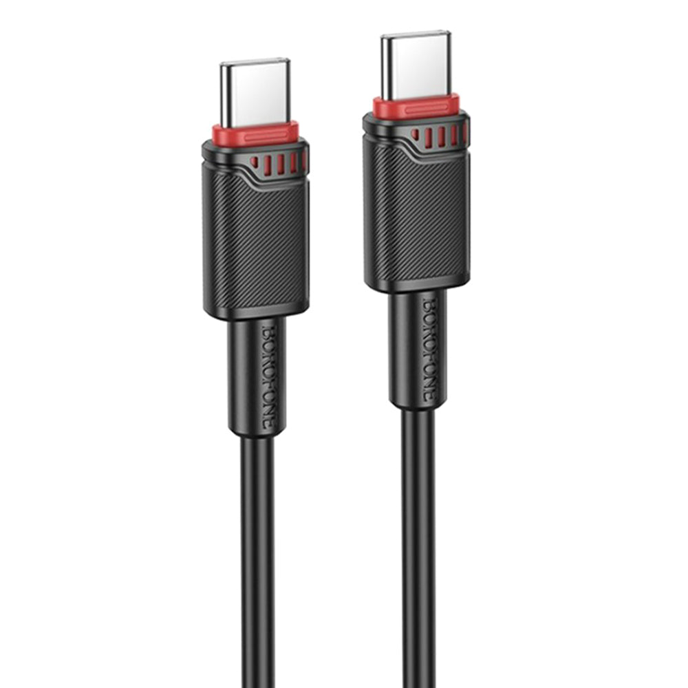 Dátový a nabíjací kábel USB-C - USB-C Borofone BX110 Beneficio, 60W, 1m, čierny