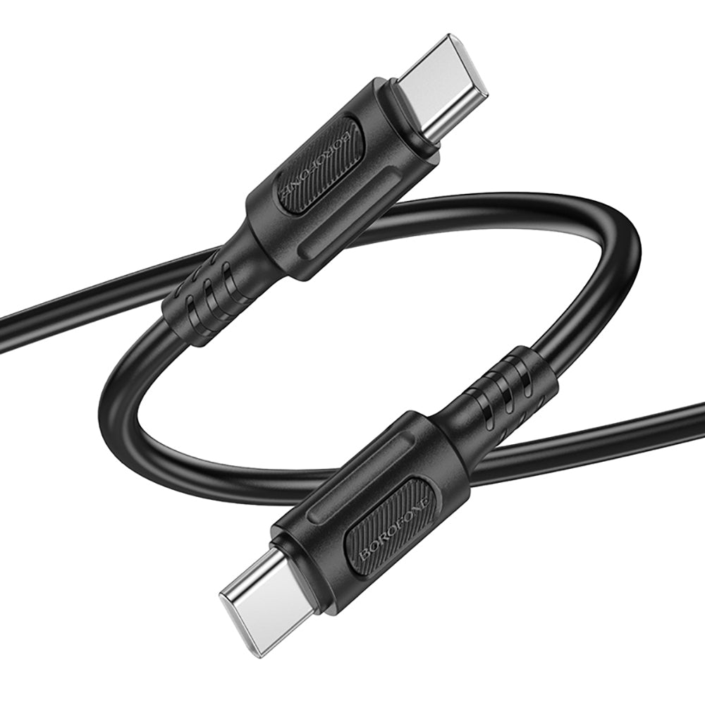Dátový a nabíjací kábel USB-C - USB-C Borofone BX111 Feliz, 60W, 1m, čierny