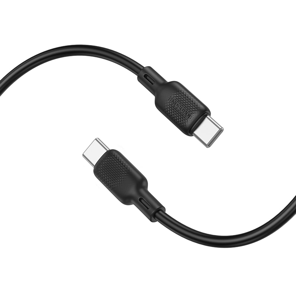 Dátový a nabíjací kábel USB-C - USB-C Borofone BX113 Lenny, 60W, 2m, čierny