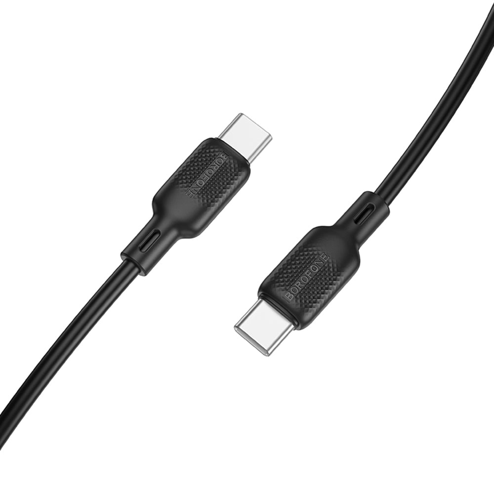 Dátový a nabíjací kábel USB-C - USB-C Borofone BX113 Lenny, 60W, 2m, čierny