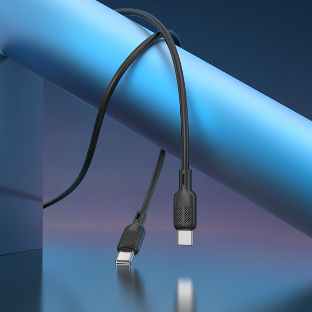 Dátový a nabíjací kábel USB-C - USB-C Borofone BX113 Lenny, 60W, 2m, čierny