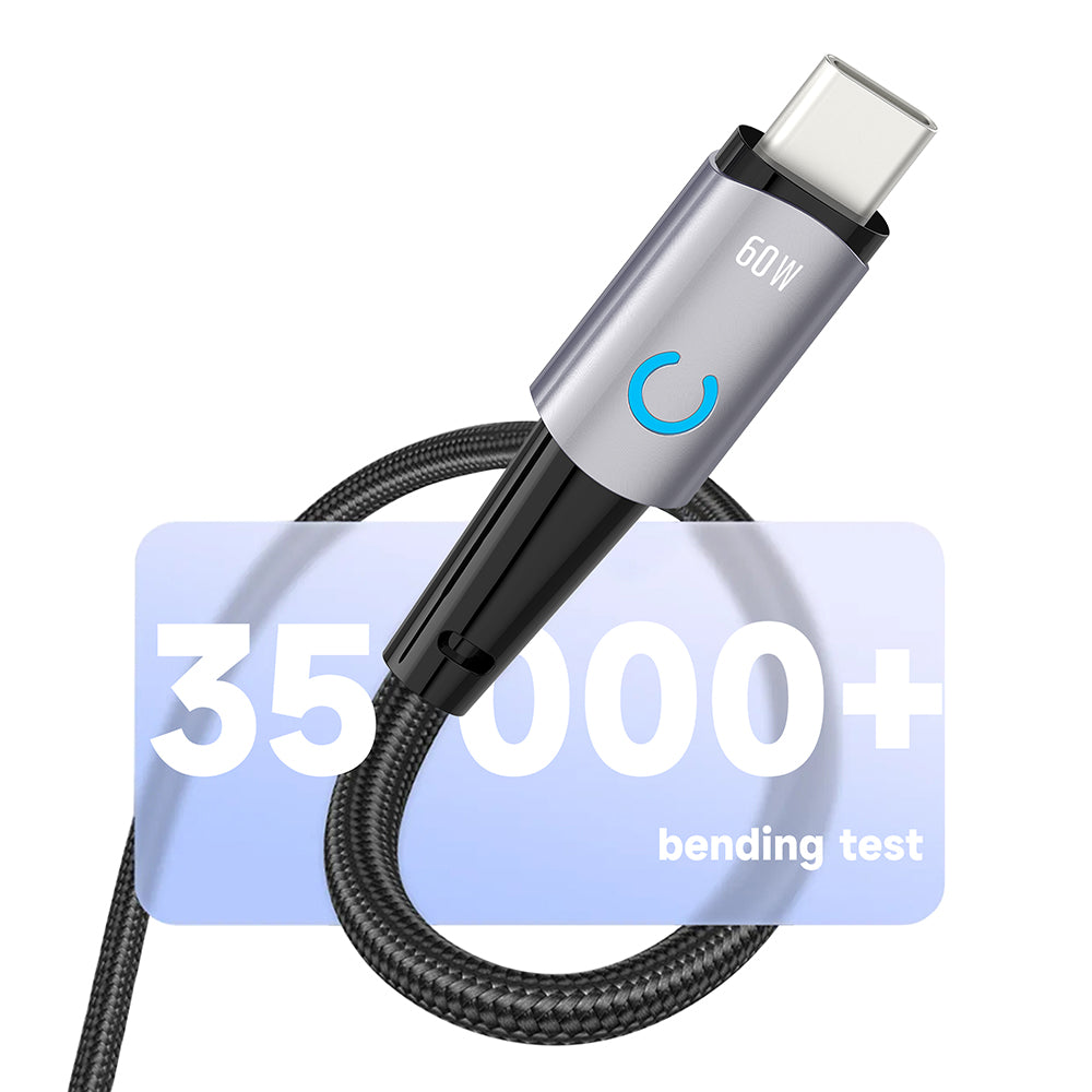 Dátový a nabíjací kábel USB-C - USB-C Lito LD10CC, 60W, 1m, čierny