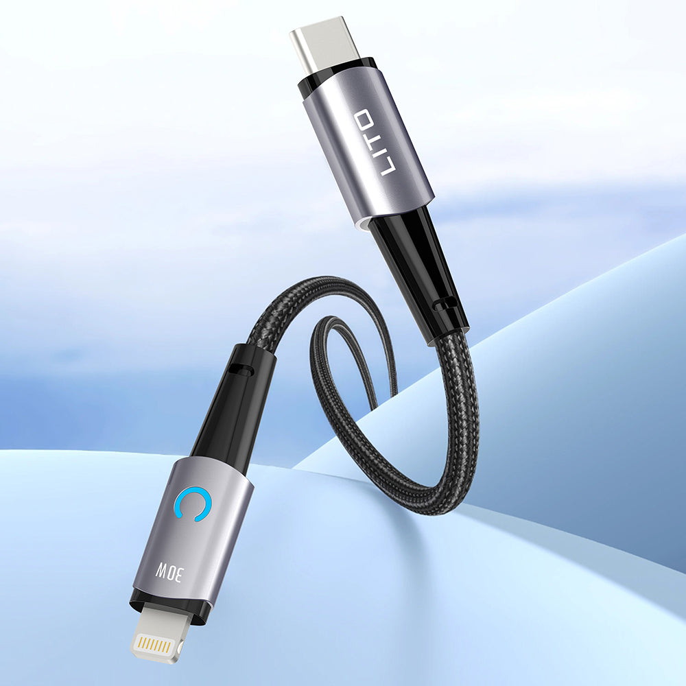Dátový a nabíjací kábel USB-C - USB-C Lito LD10CC, 60W, 1m, čierny