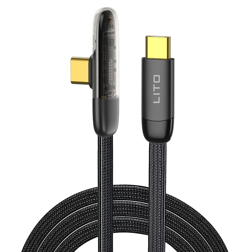 Dátový a nabíjací kábel USB-C - USB-C Lito LD11CC, 60W, 1m, čierny