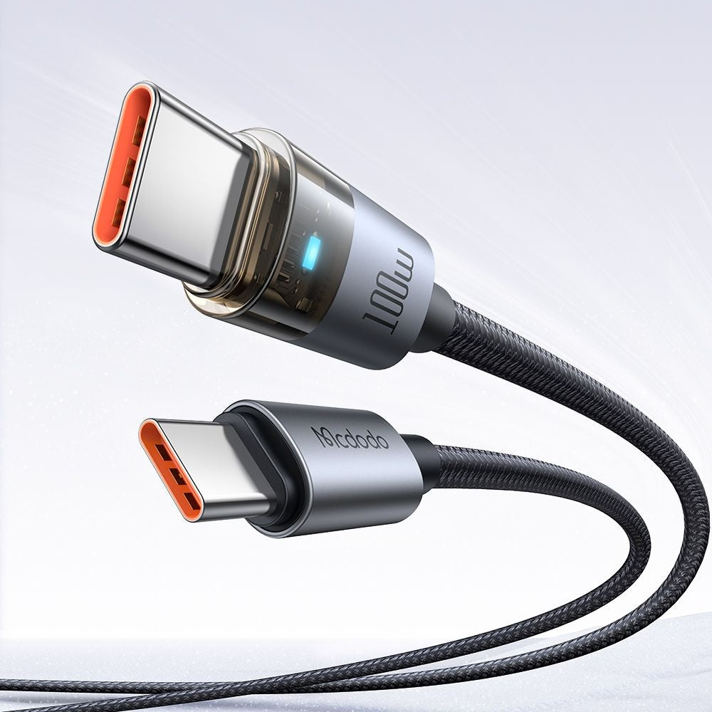 Dátový a nabíjací kábel USB-C - USB-C McDodo CA-5580, 100W, 1.2m, čierny