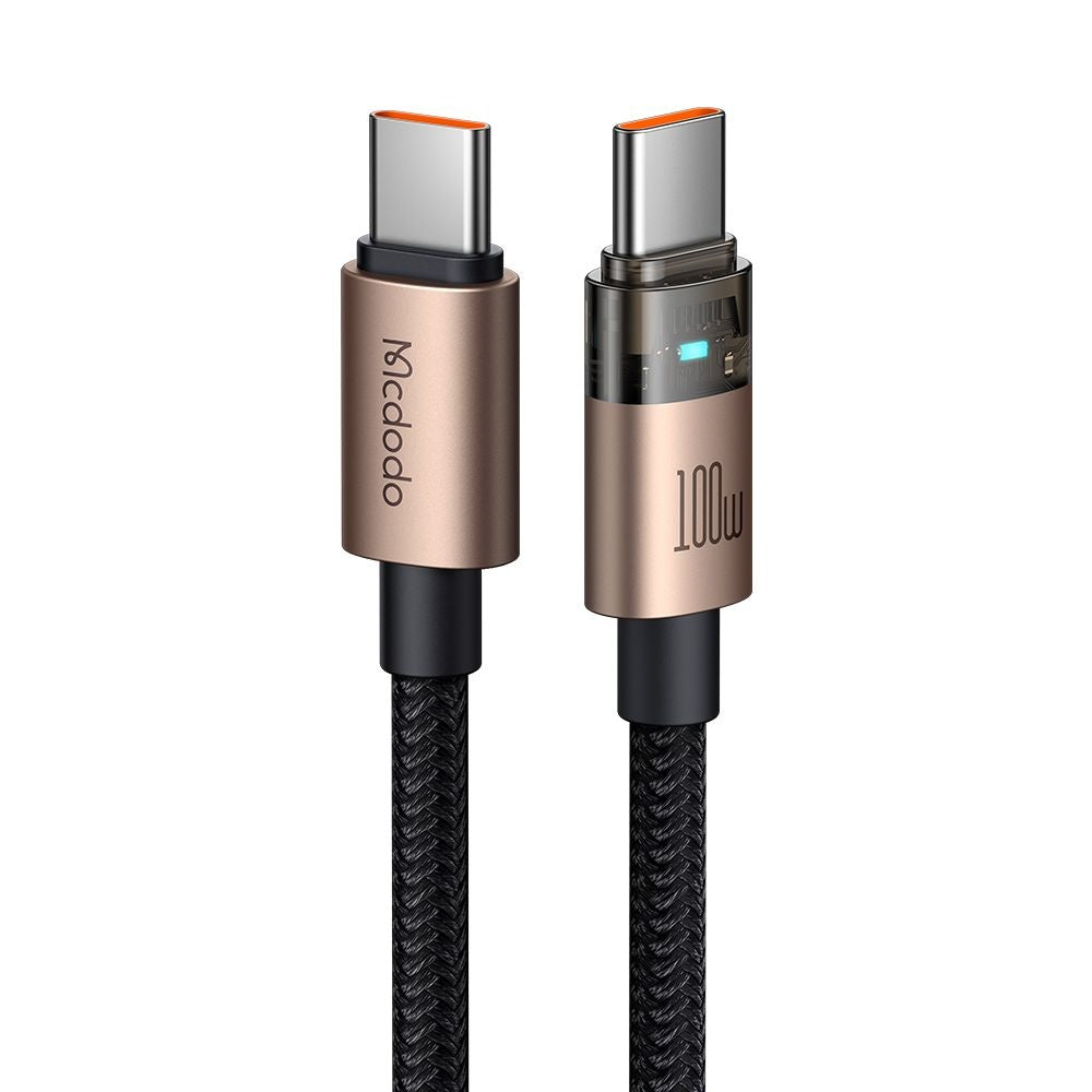 Dátový a nabíjací kábel USB-C - USB-C McDodo CA-5581, 100W, 1.2m, Zlatý